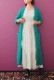 Wool Long Knit Gown Velvet Button