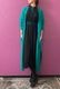 Wool Long Knit Gown Velvet Button