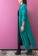 Wool Long Knit Gown Velvet Button