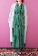 Wool Long Knit Gown Velvet Button Mint