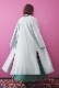 Wool Long Knit Gown Velvet Button Mint