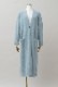 Wool Long Knit Gown Velvet Button Mint