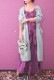 Wool Long Knit Gown Velvet Button Mint