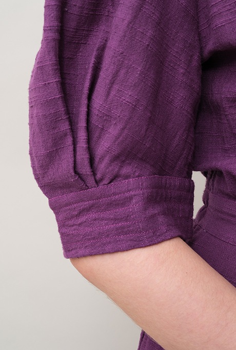 Cotton Slub Khadi Puff Sleeve Tailor Salopette 