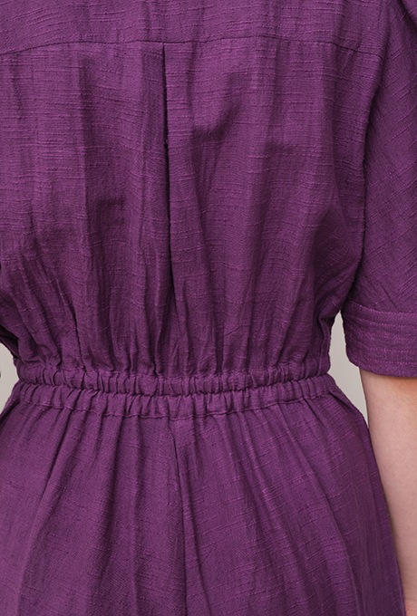 Cotton Slub Khadi Puff Sleeve Tailor Salopette 