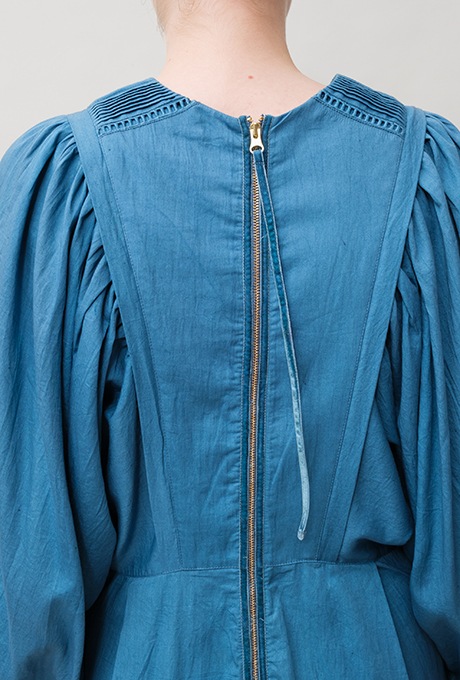 Cotton Satin Gather Sleeve Salopette 