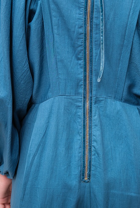 Cotton Satin Gather Sleeve Salopette 