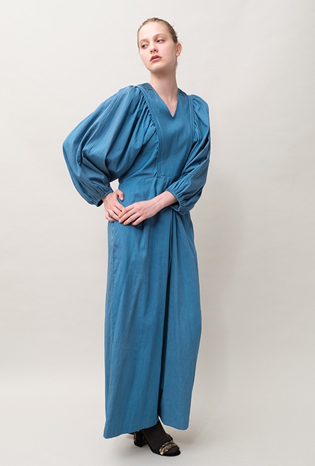 Cotton Satin Gather Sleeve Salopette 