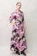 Flower Print Cotton Wrap Long Dress 