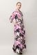 Flower Print Cotton Wrap Long Dress 