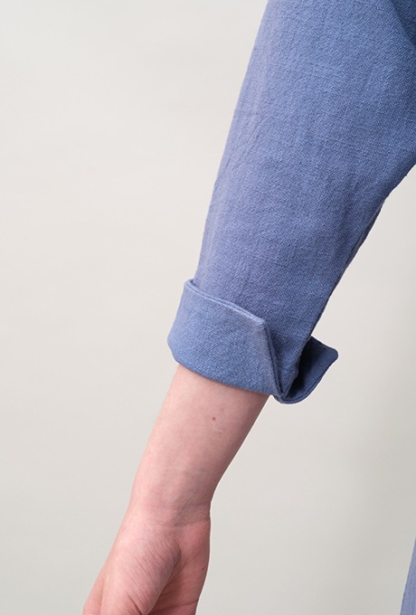 Cotton Slub Khadi Gown Middle Dress