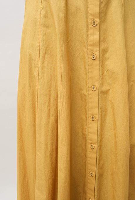 Cotton Ladder Lace Puff Sleeve Flare Long Dress