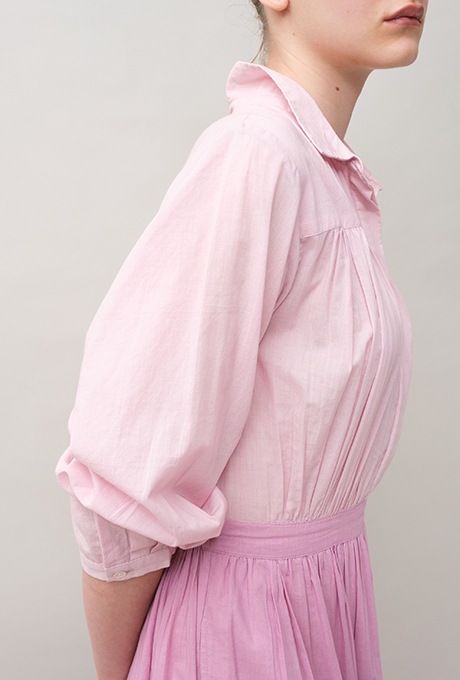 Cotton Gradation Color Gather Tiered Long Dress 