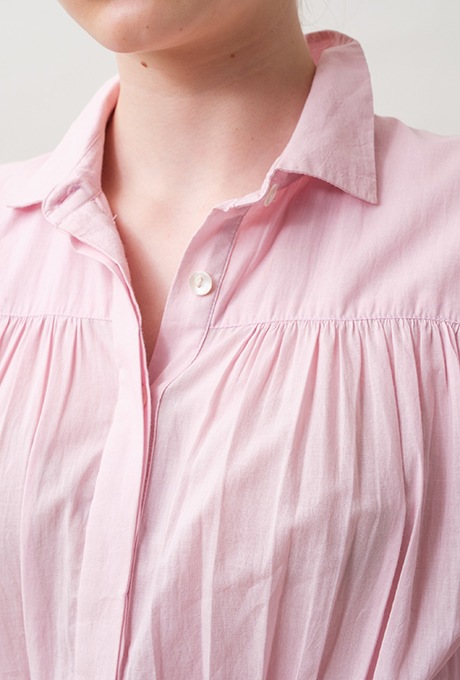 Cotton Gradation Color Gather Tiered Long Dress 