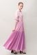 Cotton Gradation Color Gather Tiered Long Dress 