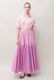 Cotton Gradation Color Gather Tiered Long Dress 