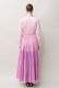 Cotton Gradation Color Gather Tiered Long Dress 