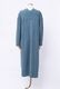 Wool Long Knit Gown Velvet Button