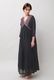 Cotton Gauze Frill Dolman Sleeve Gather Long Dress