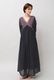 Cotton Gauze Frill Dolman Sleeve Gather Long Dress