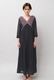 Cotton Gauze Frill Dolman Sleeve Gather Long Dress