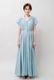 Tailored Ladder Lace Cotton Flare Long Dress