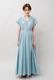 Tailored Ladder Lace Cotton Flare Long Dress