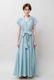 Tailored Ladder Lace Cotton Flare Long Dress