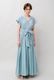 Tailored Ladder Lace Cotton Flare Long Dress