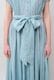 Tailored Ladder Lace Cotton Flare Long Dress
