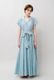 Tailored Ladder Lace Cotton Flare Long Dress