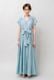 Tailored Ladder Lace Cotton Flare Long Dress