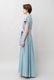 Tailored Ladder Lace Cotton Flare Long Dress