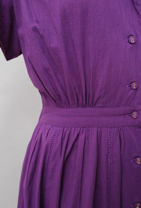 Tailored Ladder Lace Cotton Flare Long Dress