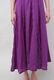 Embroidery Paff Sleeve Cotton Stripe Dobby Middle Dress
