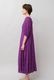 Embroidery Paff Sleeve Cotton Stripe Dobby Middle Dress