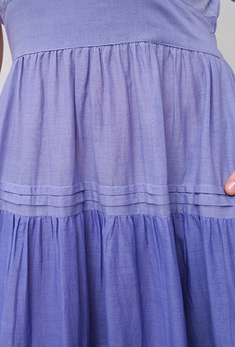 Gradient Colores Cotton Voil Tiered Middle Dress