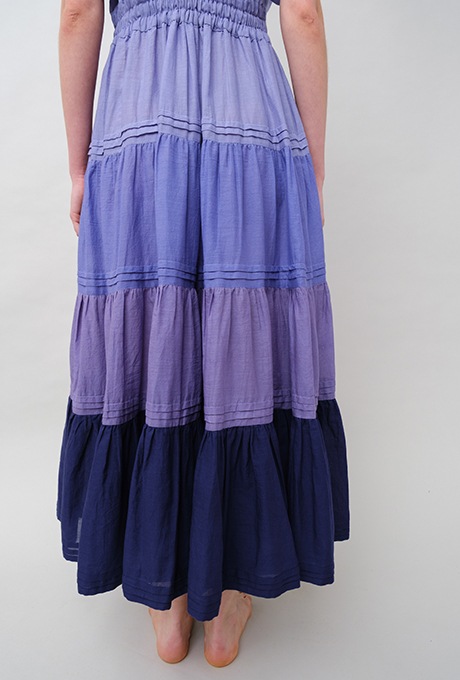 Gradient Colores Cotton Voil Tiered Middle Dress