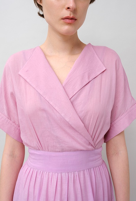 Gradient Colores Cotton Voil Tiered Middle Dress