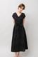 Embroidery Cotton French Sleeve Wrap Middle Dress