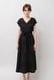 Embroidery Cotton French Sleeve Wrap Middle Dress