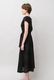 Embroidery Cotton French Sleeve Wrap Middle Dress