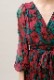 Flower Print Chiffon Wrap Middle Dress