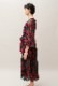 Flower Print Chiffon Wrap Middle Dress