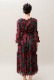 Flower Print Chiffon Wrap Middle Dress