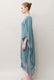 Poncho Robe Cotton Double Gauze Fringe Tassel Antique Blue