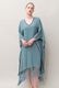 Poncho Robe Cotton Double Gauze Fringe Tassel Antique Blue