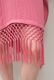Poncho Robe Cotton Double Gauze Fringe Tassel Rose Pink