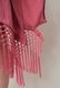 Poncho Robe Cotton Double Gauze Fringe Tassel Rose Pink