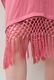 Poncho Robe Cotton Double Gauze Fringe Tassel Rose Pink